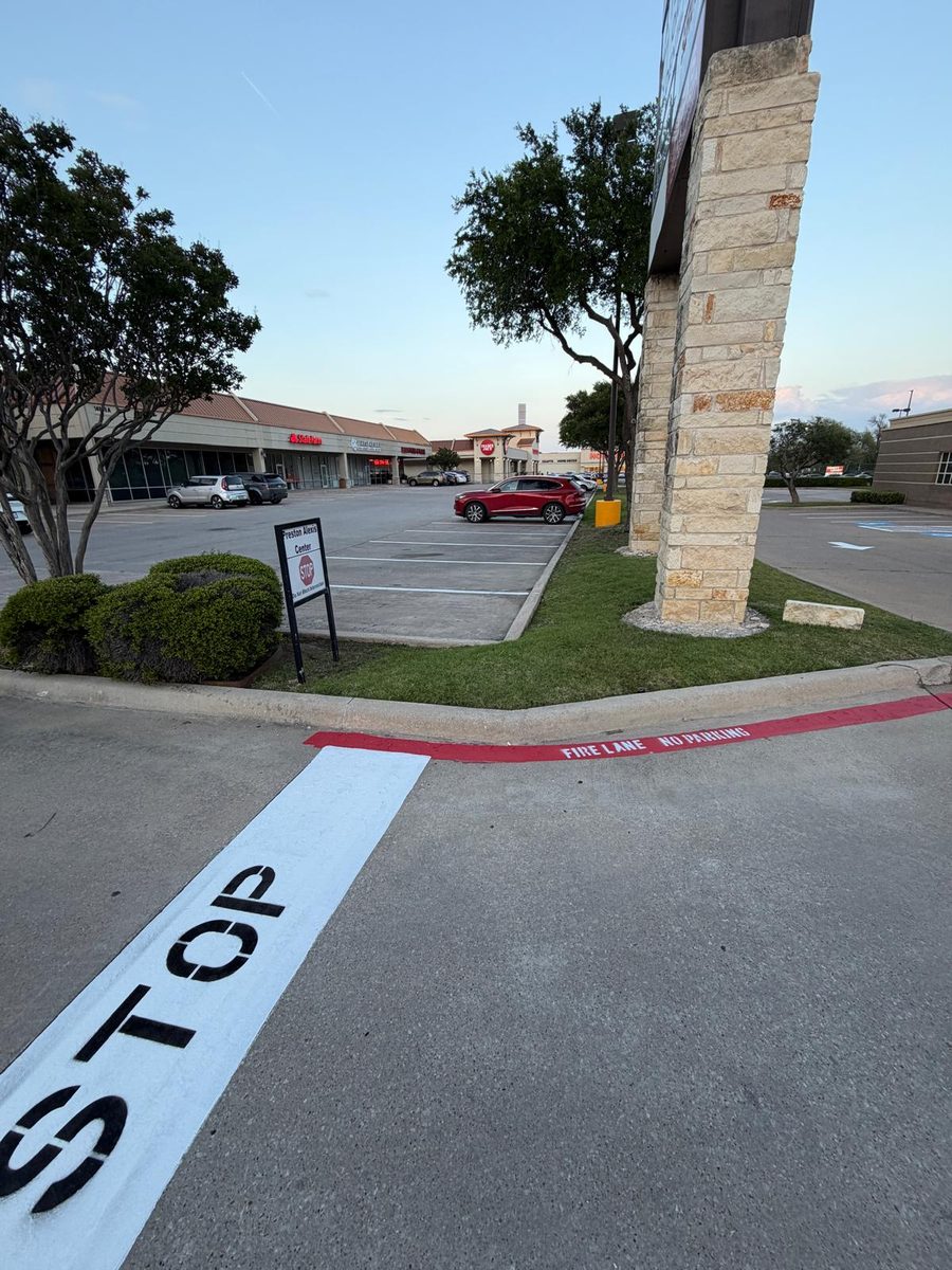 Parking lot striping