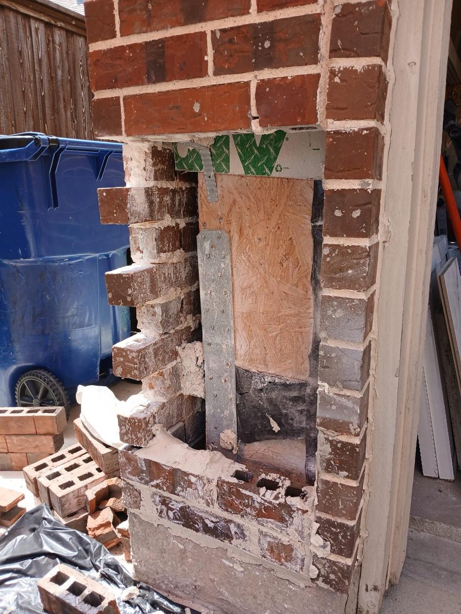 Brick repair before